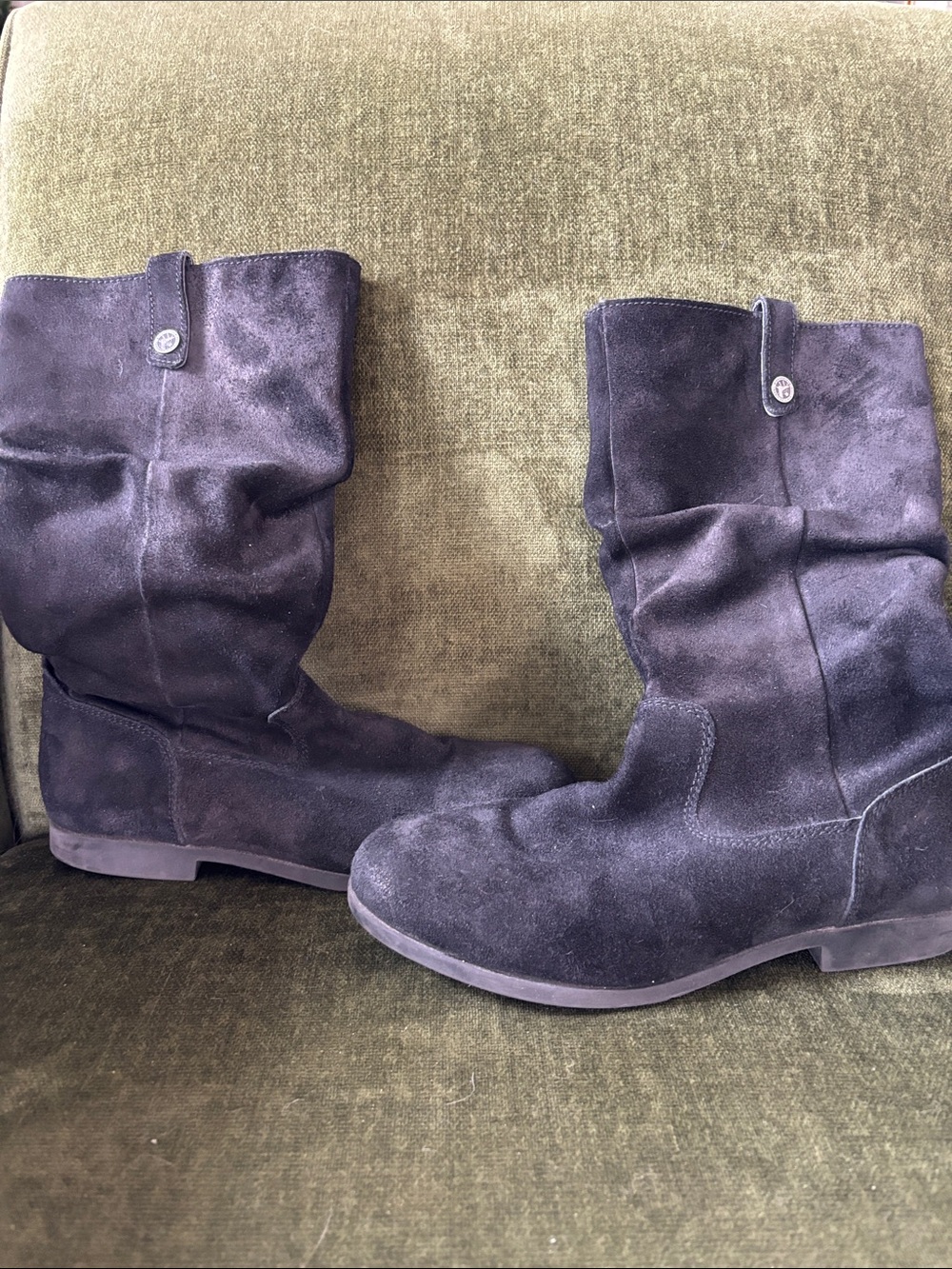 Birkenstock Black Suede Slouch Boots